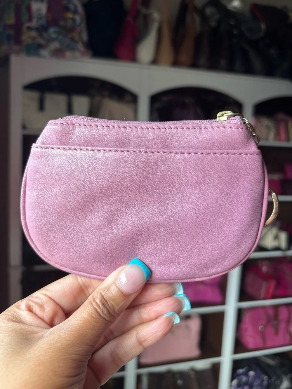 💜🌸COACH Ashley Pleated Mini Coin Purse🌸💜